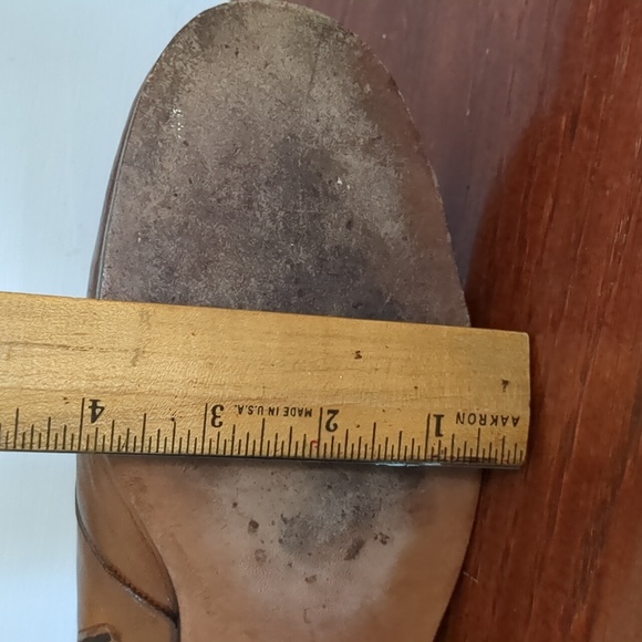 VINTAGE MEN'S "FREEMAN" BROWN LEATHER ANKLE BOOTS SIZE 7 1/2 - Picture 13 of 16